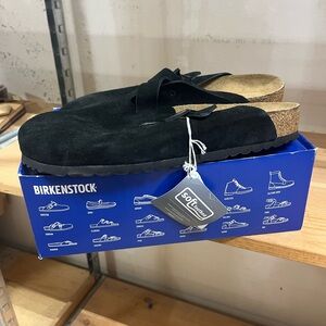 Birkenstock Boston Black Suede men’s size 13, European 46
